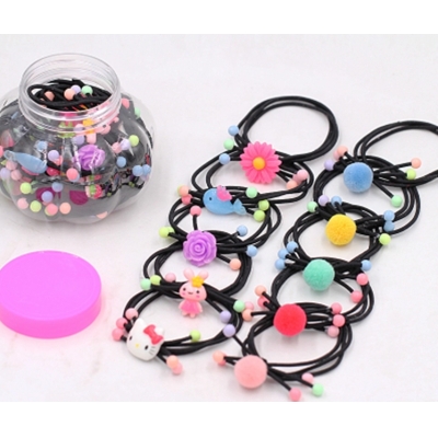 Children's Hair Accessories Rubber Band No Creases Cartoon Head Flower Hair Rope